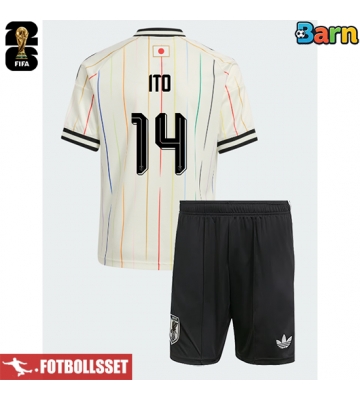 Japan Junya Ito #14 Bortatröja Barn VM 2026 Kortärmad (+ Korta byxor)